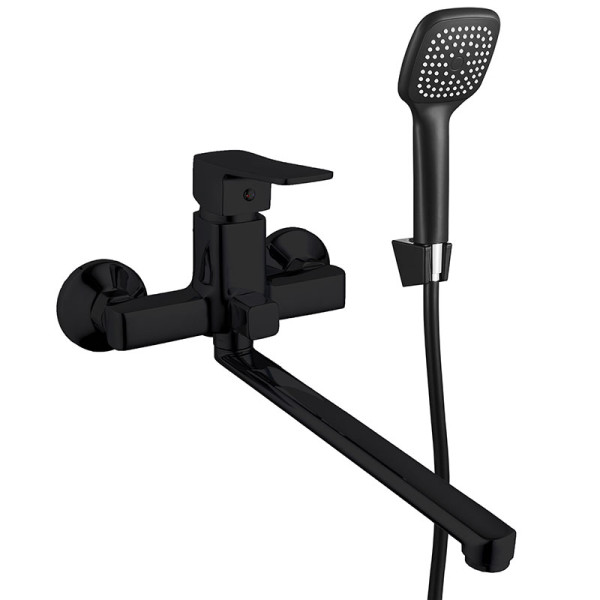 Смеситель для ванны и душа Melodia Etude с душевым гарнитуром черный (MDV30041bk) Смеситель для ванны и душа Melodia Etude с душевым гарнитуром черный (MDV30041bk)