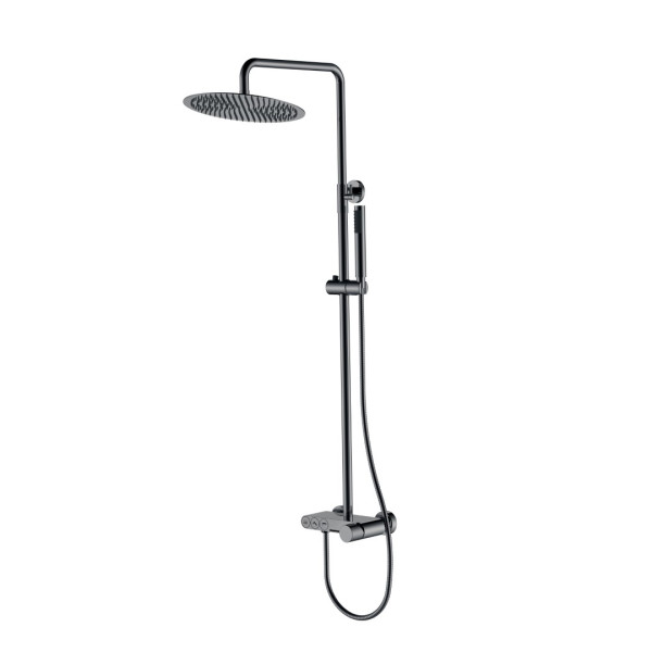 Душевая система Stick Shine gun metal spirale SGM графит глянец (128-SGM.4)