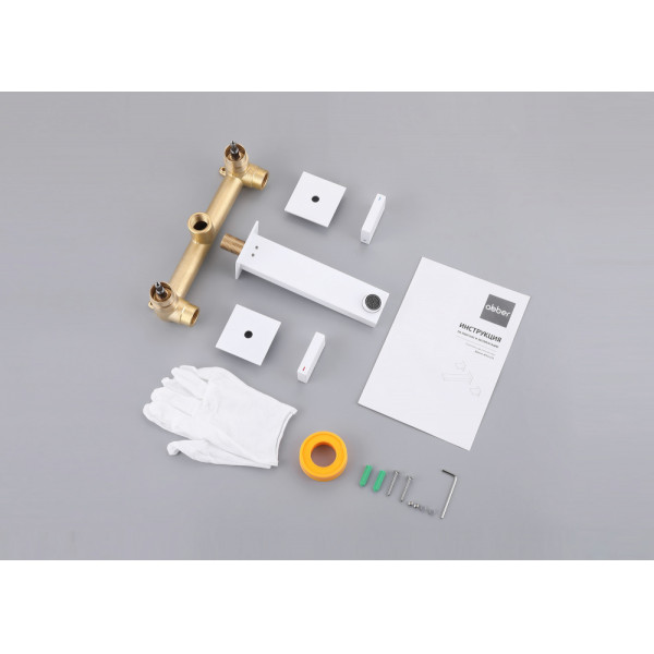 Смеситель для раковины Abber Daheim белый матовый (AF82122W) Смеситель для раковины Abber Daheim белый матовый (AF82122W)