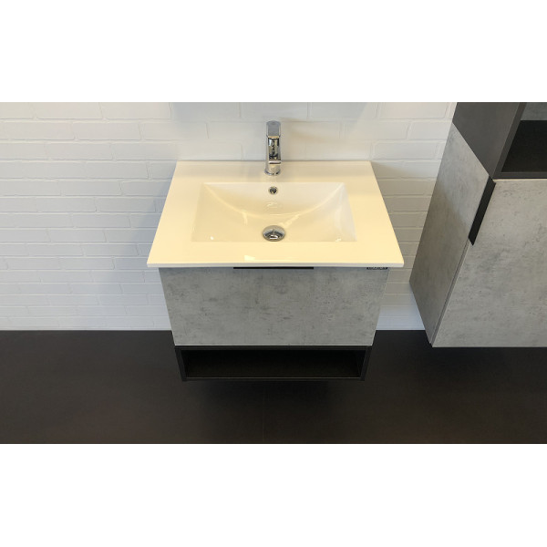 Тумба подвесная с раковиной Comforty Франкфурт 600x460x560 дуб светлый (00-00004332) Тумба подвесная с раковиной Comforty Франкфурт 600x460x560 дуб светлый (00-00004332)