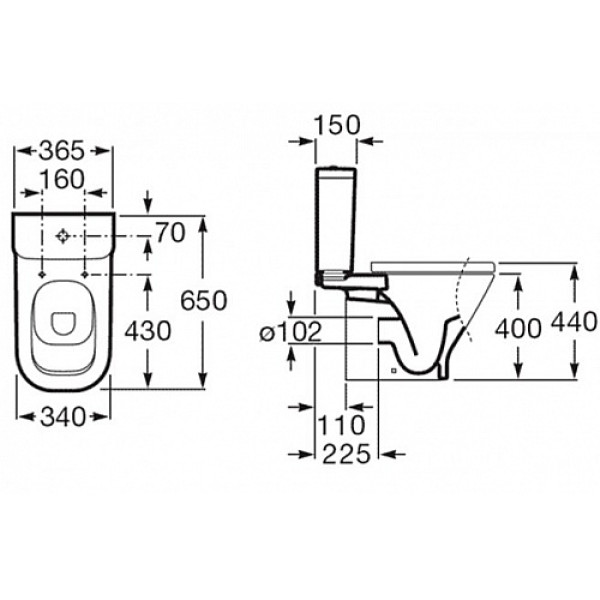 Бачок для унитаза Roca Gap 150x365x390 (34147000Y)