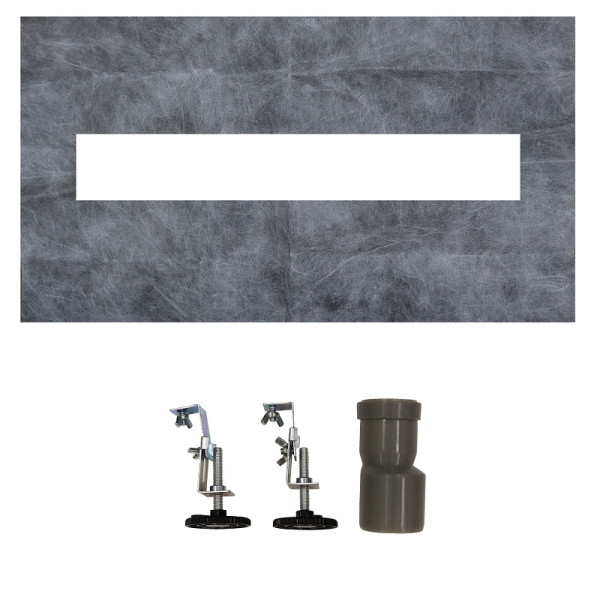 Душевой лоток горизонтальный Azario 360° 500 D40(50) с решеткой черный