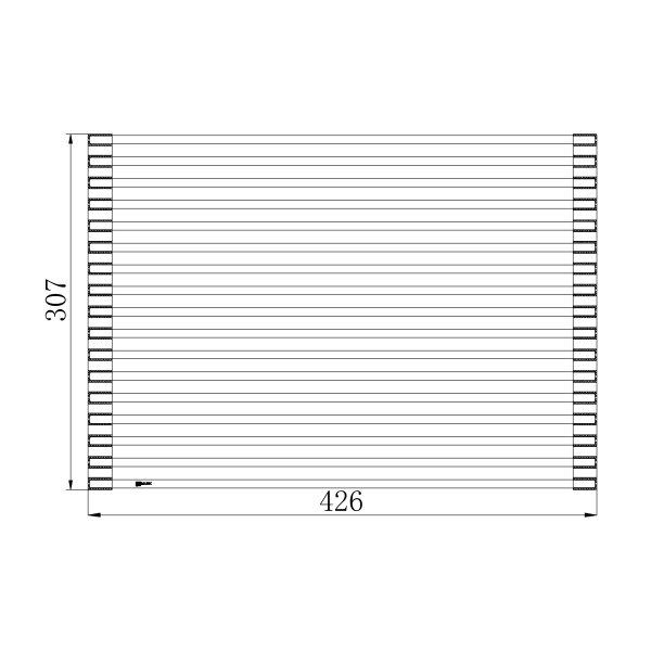 Ролл-мат для мойки Lemark Ozera 426x307 светлое золото (9958168)