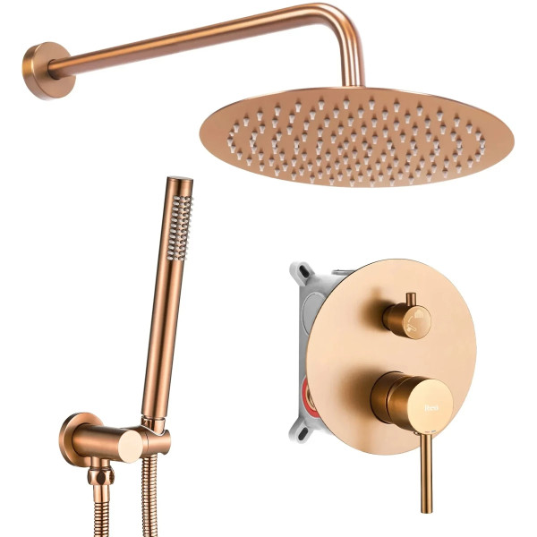 Душевая система Rea Lungo + Box Copper mat (REA-P8809) Душевая система Rea Lungo + Box Copper mat (REA-P8809)