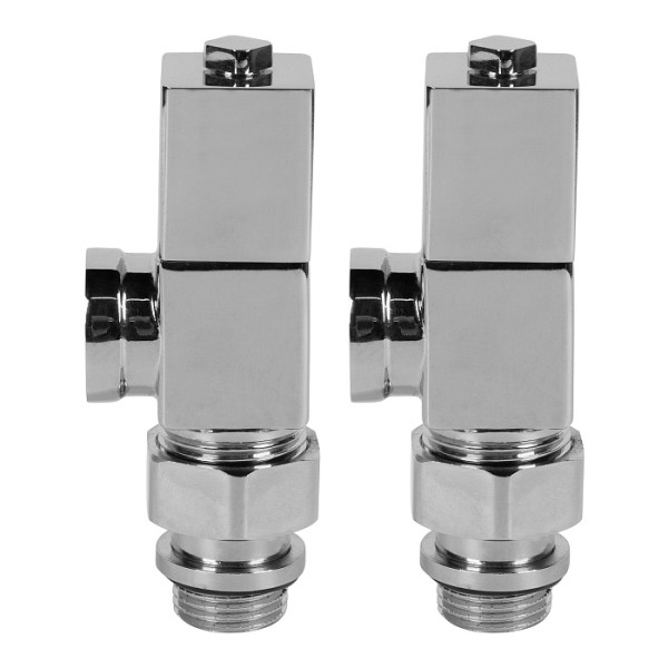 Комплект дизайн-вентилей Royal Thermo CUBE 1/2" осевой (хром) (RTE 56.003) Комплект дизайн-вентилей Royal Thermo CUBE 1/2" осевой (хром) (RTE 56.003)