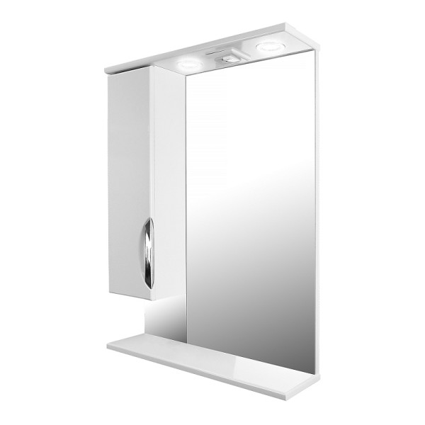 Шкаф зеркальный Loranto Стиль 60 60х83,5х17 левосторонний белый (CS0024441)