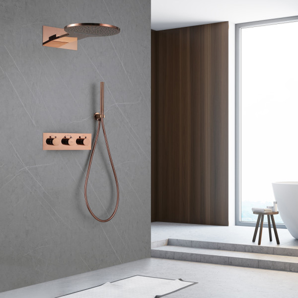 Душевая система Abber Wasser Kreis  Розовое золото (AF8151RG)