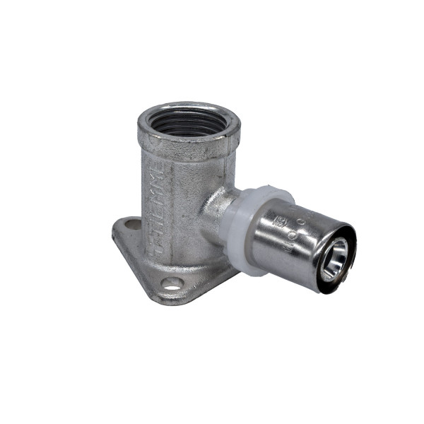 Водорозетка Tiemme 16х1/2" ВР H=40 мм. короткая никель (пресс) (1650550 / 1656SMSN) Водорозетка Tiemme 16х1/2" ВР H=40 мм. короткая никель (пресс) (1650550 / 1656SMSN)