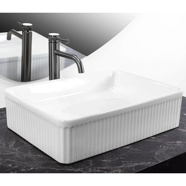 Раковина накладная REA Florella 50x34x13 белая (REA-U6621) Раковина накладная REA Florella 50x34x13 белая (REA-U6621)