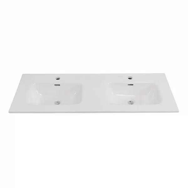 Раковина мебельная BelBagno 121x46,5 белая (BB1200-2-ETL)