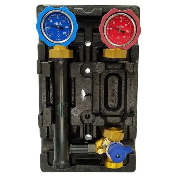 Насосная группа смесительная с трехходовым клапаном DN 25 Vieir (без насоса, подача справа) (VR220R)