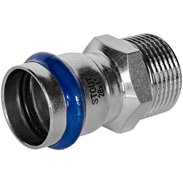 Переход 28х1"Н Stout SSS-2021 ВПр-НР (нерж.ст., пресс) SSS-2021-000281