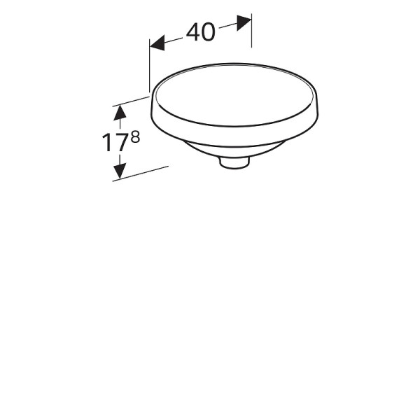 Раковина встраиваемая Geberit VariForm 40x40 без отверстием под смеситель, без отверстием перелива, белая (500.702.01.2)