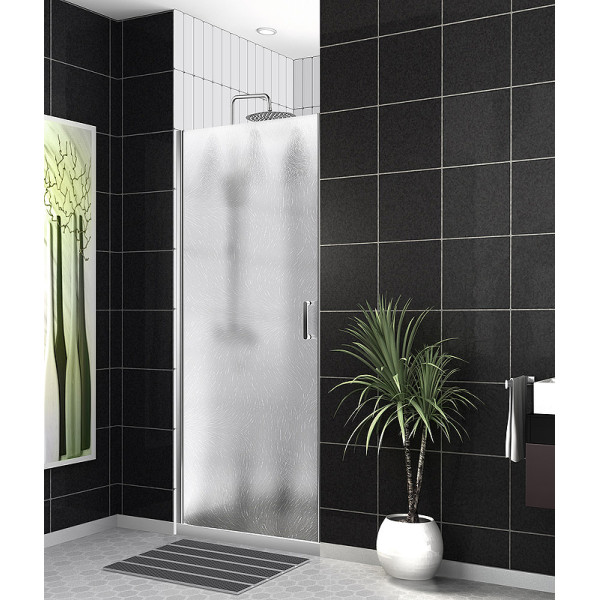 Душевая дверь BelBagno Uno 90x190 стекло Шиншилла, профиль хром (UNO-B-1-90-CH-Cr)