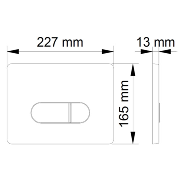 Клавиша смывная Berges для инсталляции Novum D3 хром глянцевый (040033)