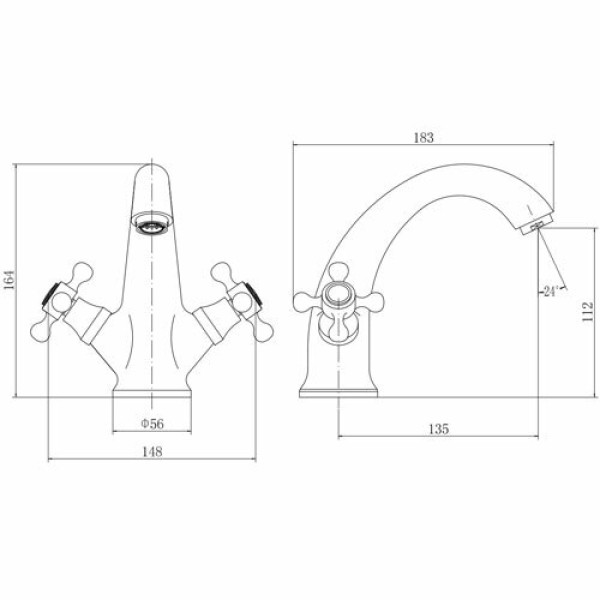 Смеситель для раковины Fashun хром (A1019) Смеситель для раковины Fashun хром (A1019)