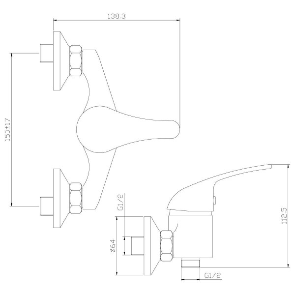 Смеситель для душа Rossinka Y40-41 с душевым комплектом (Y40-41) Смеситель для душа Rossinka Y40-41 с душевым комплектом (Y40-41)