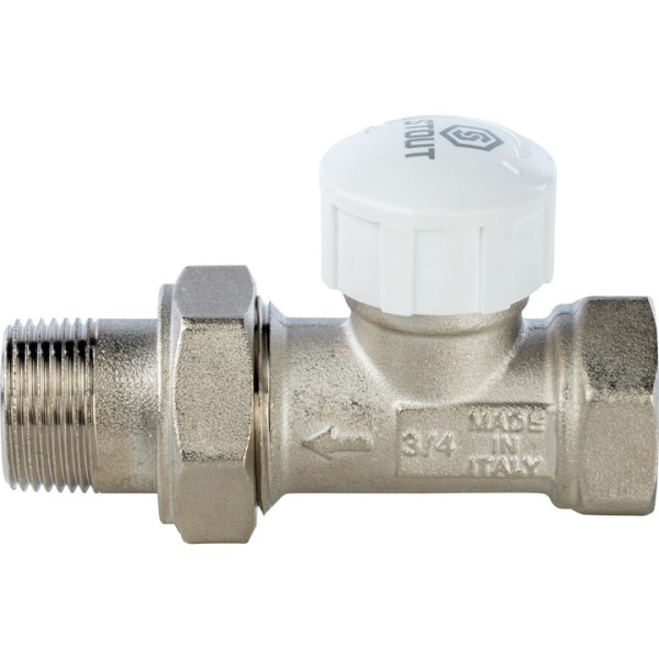 Клапан термостатический осевой 1/2"х3/4"(18) евроконус Stout SVT-0005-100015 Клапан термостатический осевой 1/2"х3/4"(18) евроконус Stout SVT-0005-100015