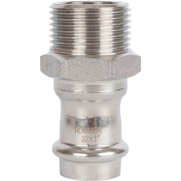 Переход 22х1"Н Rommer из нержавеющей стали (пресс) (RSS-0021-000221) Переход 22х1"Н Rommer из нержавеющей стали (пресс) (RSS-0021-000221)