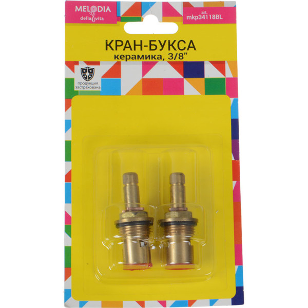 Кран-букса Melodia керамика 3/8" квадрат (подх. к Ex-Promt) 2шт/уп (MKP34118BL)