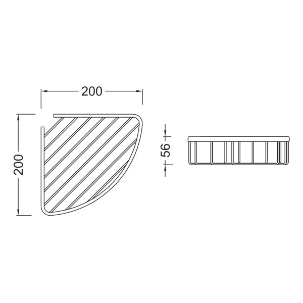 Полка для душа Aquatek черный матовый (AQ4906MB)