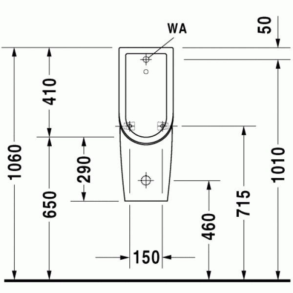 Писсуар подвесной Duravit Starck 3 300х245х700 (0827250000)