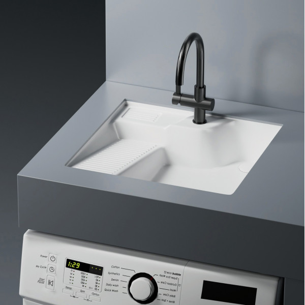 Раковина над стиральной машиной Abber Rechteck 54,5x52x13 белая (AC2224L) Раковина над стиральной машиной Abber Rechteck 54,5x52x13 белая (AC2224L)