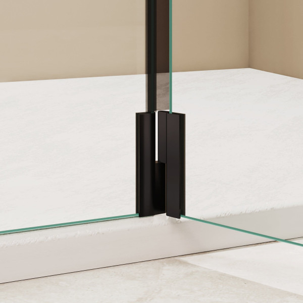 Душевая перегородка RGW WA-051B (WA-010B + Z-071B) 1200 стекло прозрачное, профиль черный (351005123-14)