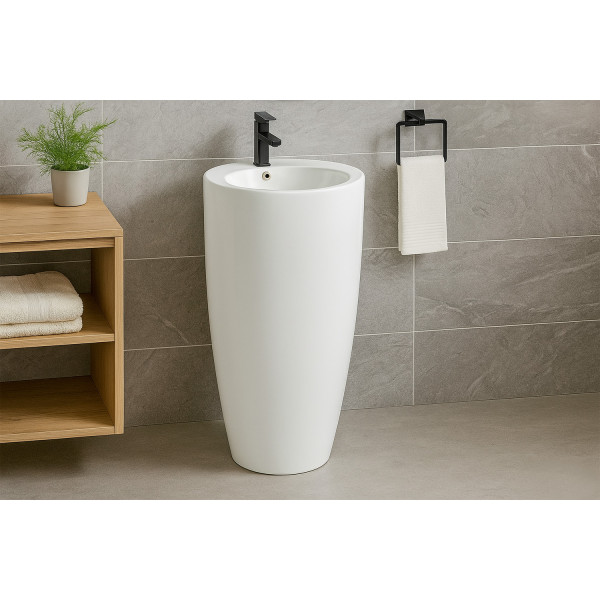 Раковина напольная Azario Dea 50х50х86 белая (AZ-203)