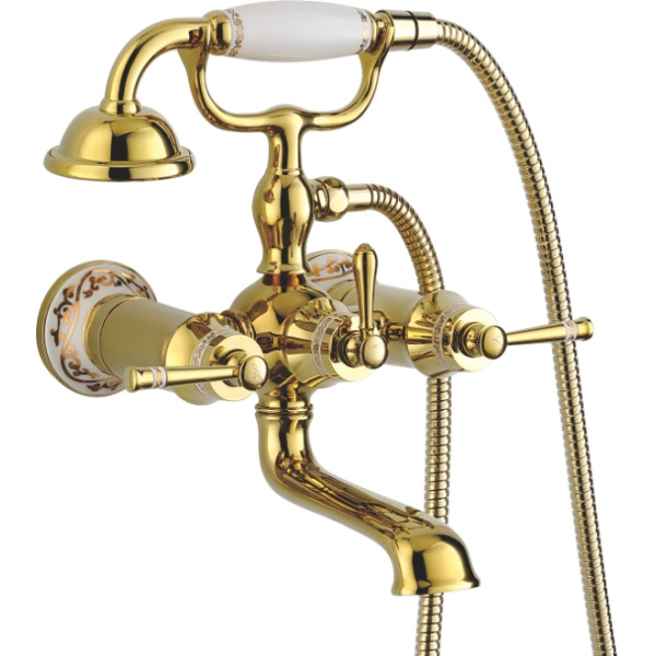 Смеситель для ванны и душа Gerhans золотой (K13020G)