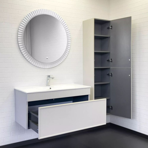 Зеркало Comforty Мадрид 900x900x30 белый глянцевый (00-00019374)