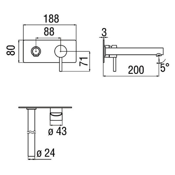 Смеситель для раковины Nobili Live (LV00498WM)