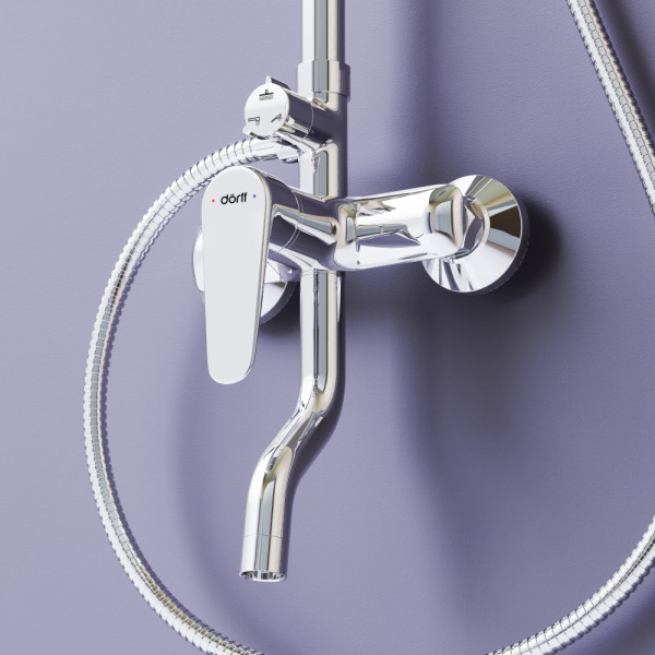 Душевая система Dorff Prime с душевым набором хром, серый (D0740900)