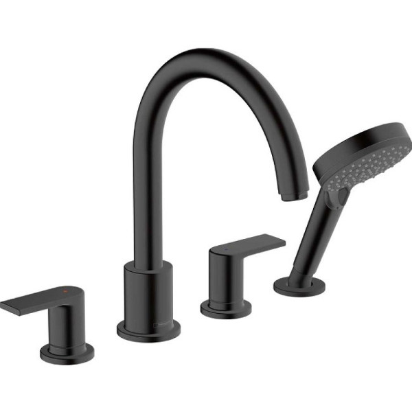 Смеситель на борт ванны Hansgrohe Vernis Shape черный (71459670)