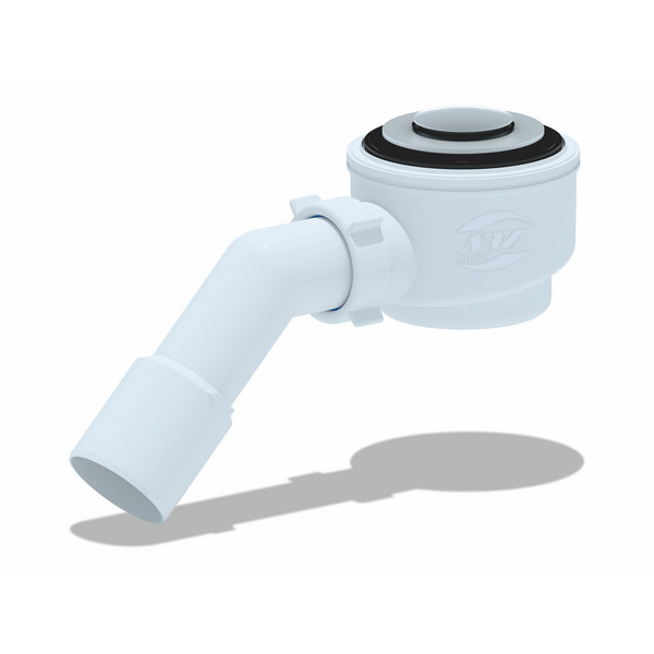 Сифон для душевого поддона АНИ 1 1/2"*50 (h=77 мм.) с переходной трубой 45° 40/50, клик-клак (сетка хром) АНИ пласт (E411CLS)