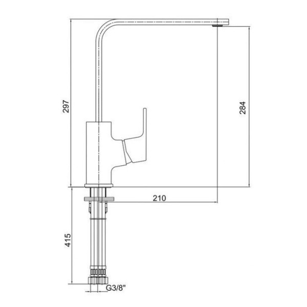 Смеситель для кухни E.C.A. Tiera хром (104818123EX) Смеситель для кухни E.C.A. Tiera хром (104818123EX)