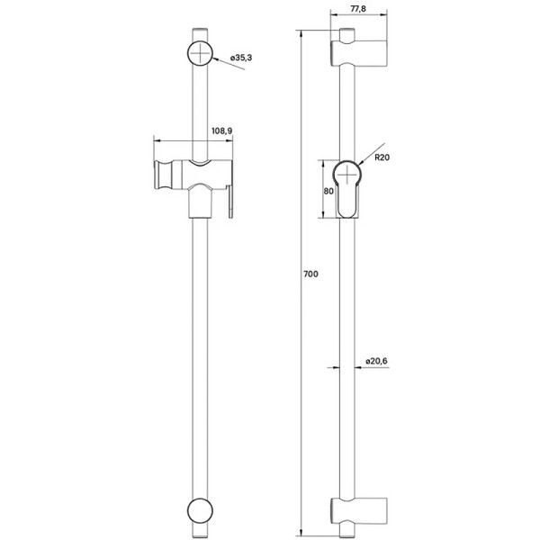 Душевая стойка Iddis Ray хром (RAY70BCi17)