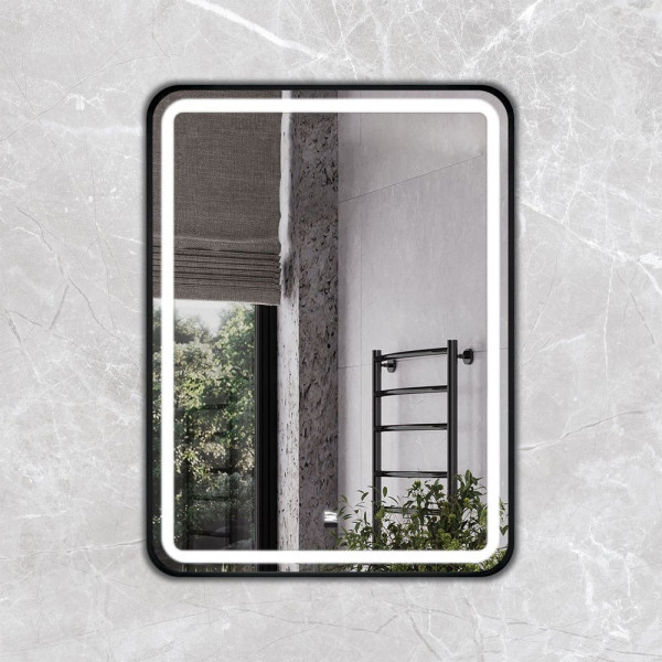 Зеркало Comforty Ситара 600x800x31 черный глянцевый (00-00017861)