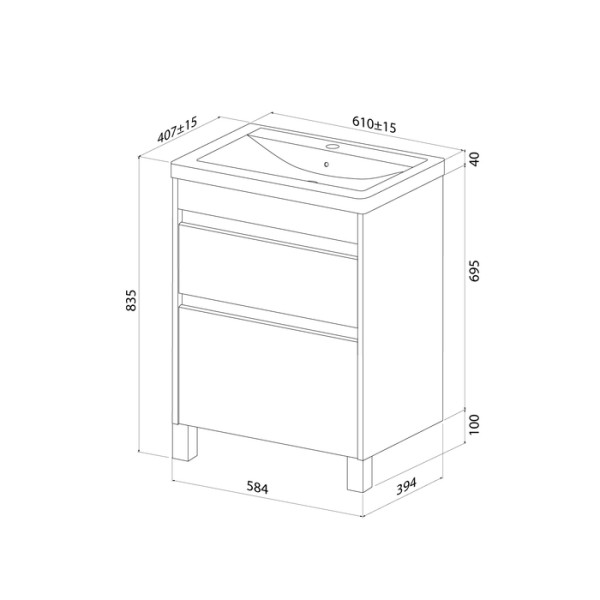 Тумба напольная Iddis Zodiac X 60 см белый подходит умыв. 4076000i28 (ZDX60WFi95)