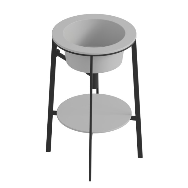 Раковина с консолью Аbber Bequem 50x50x85 белая матовая (AC2130MW)