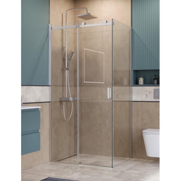 Душевой уголок BelBagno Soft Close-2 110x80x200 стекло прозрачное, профиль хром глянцевый (SOFT_CLOSE-2-AH-1-110/80-C-Cr)
