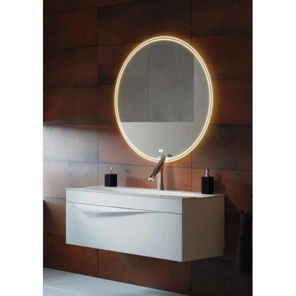 Зеркало Aqwella Circle 1000x1000x40 слоновая кость с патиной (CIR0210)