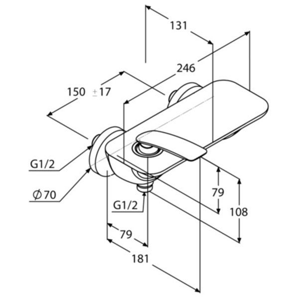 Смеситель для душа Kludi Balance черный (527108775) Смеситель для душа Kludi Balance черный (527108775)