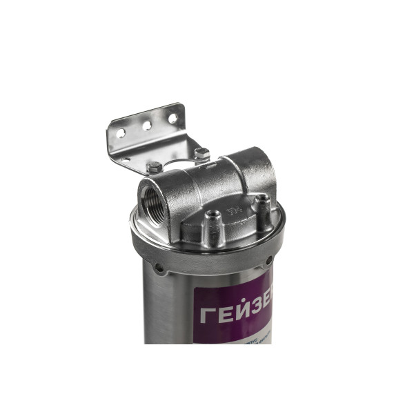 Фильтр колбовый Гейзер HS 3/4" 10SL со сливом (нержавеющая сталь, для холодной и горячей воды) (50574) Фильтр колбовый Гейзер HS 3/4" 10SL со сливом (нержавеющая сталь, для холодной и горячей воды) (50574)