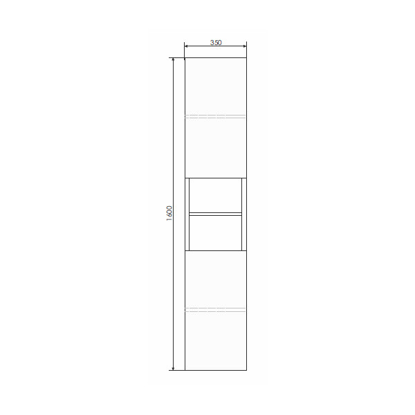 Пенал подвесной Comforty Лима 350x1600x320 антрацит матовый (00-00001615)