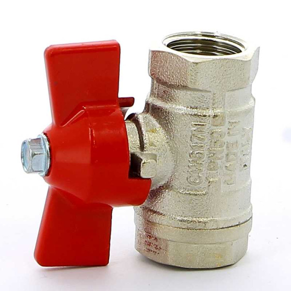 Кран Itap 3/8" ВВ шаровый Ideal (красная бабочка) (0920038)