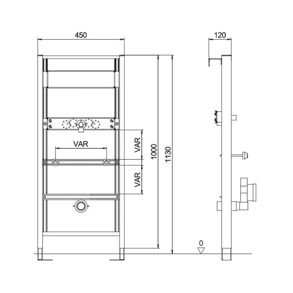 Инсталляция для писсуара Aquanika (10.711.450.00.00)