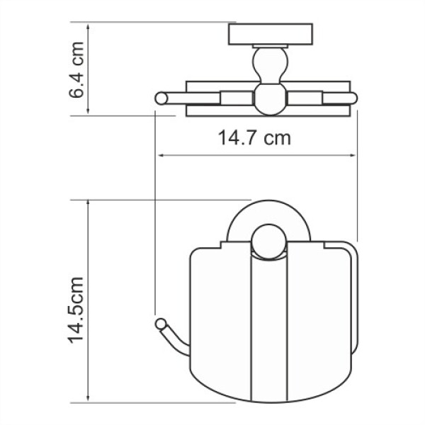 Держатель туалетной бумаги с крышкой WasserKraft Diemel хром (K-2225)