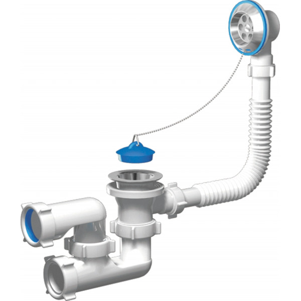 Обвязка для ванны АНИ с выпуском 1 1/2"*40 регулируемый сифон АНИ пласт (E250)