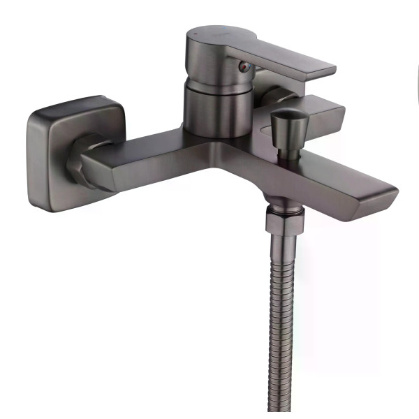 Смеситель для раковины Rea Argus с душевым комплектом оружейная сталь (REA-B8747)